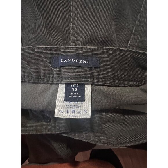 Lands' End gray corduroy straight leg pants size 10 - Picture 7 of 7